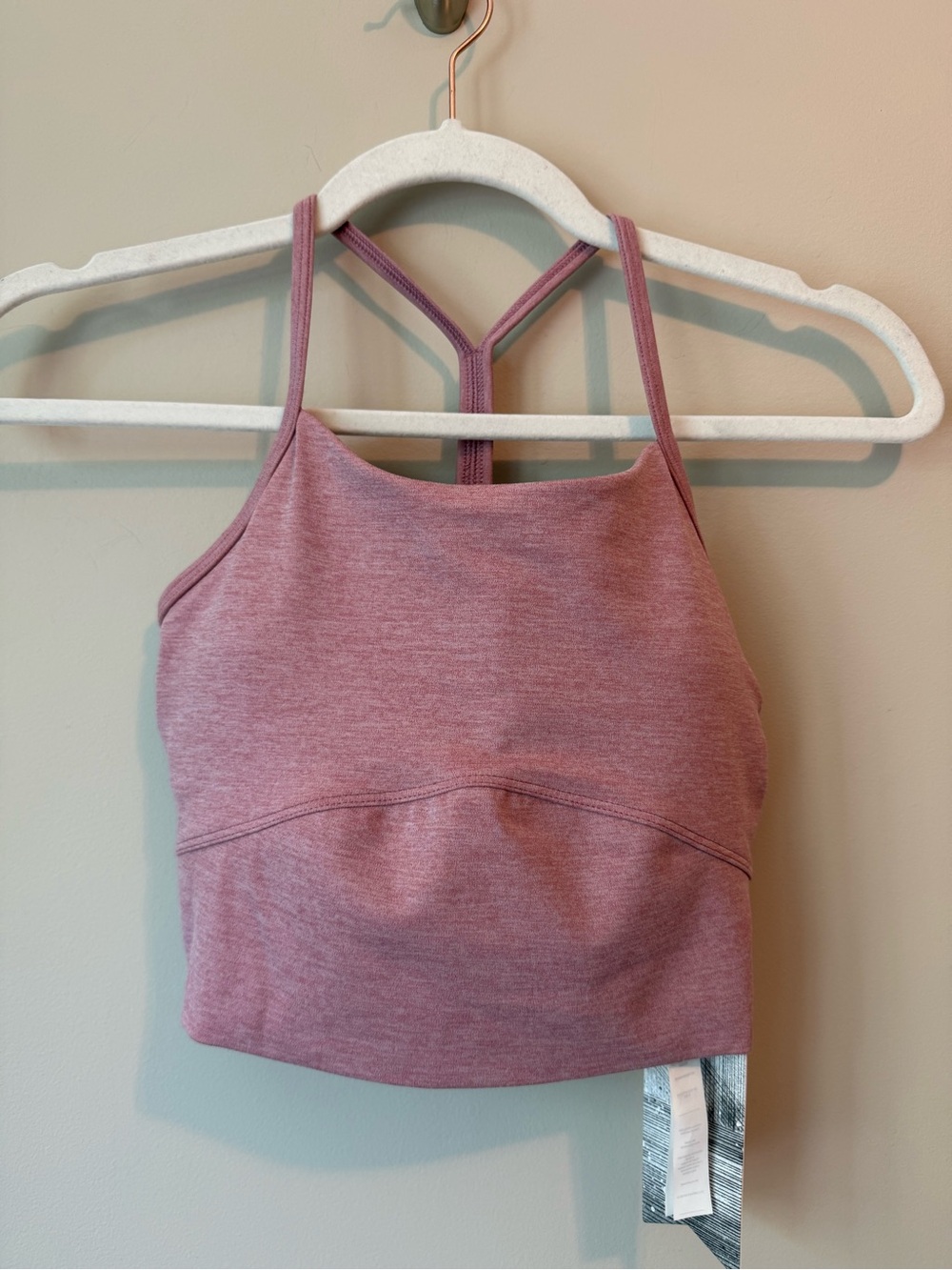 Stori Legend Cropped Shelf Tank Heather Rose Sz 6 NWT